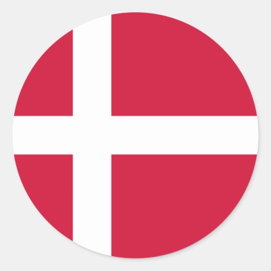 denemarken ronde sticker (Voorkant)