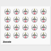 Denemarken Ronde Sticker (Vel)