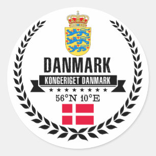 Denemarken Ronde Sticker