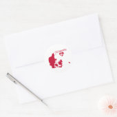 Denemarken Ronde Sticker (Envelop)