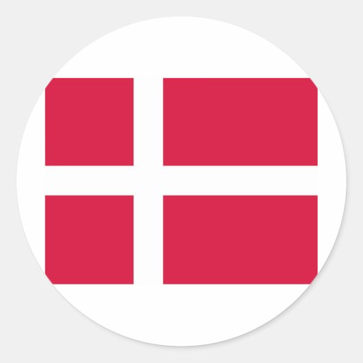 Denemarken Ronde Sticker (Voorkant)