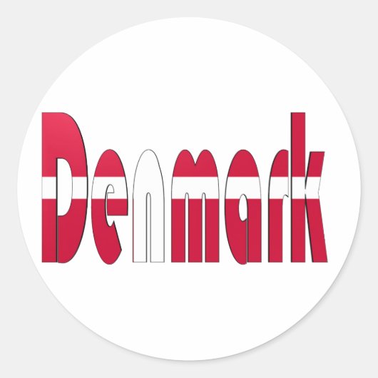 Denemarken Ronde Sticker (Voorkant)