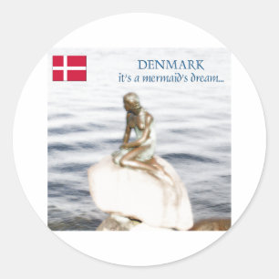 denemarken ronde sticker
