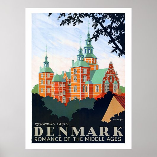 Denemarken, Rosenborg, middeleeuwse romance Poster (Voorkant)