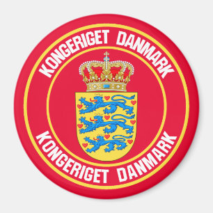 Denemarken Round Emblem Magneet