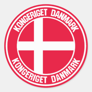Denemarken Round Emblem Ronde Sticker