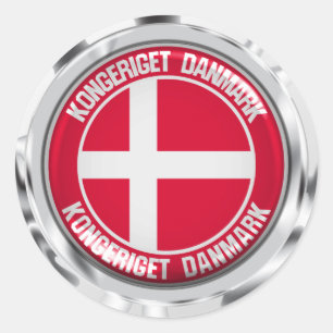Denemarken Round Emblem Ronde Sticker