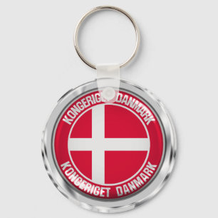Denemarken Round Emblem Sleutelhanger