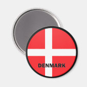 Denemarken Roundel kwaliteitsvlag Magneet (Voorkant / Achterkant)