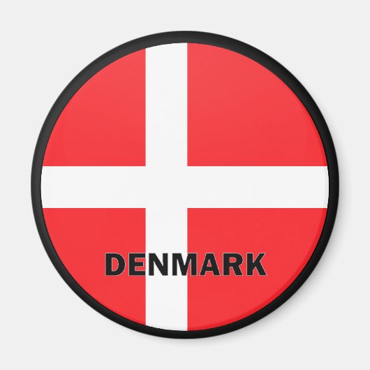 Denemarken Roundel kwaliteitsvlag Magneet (Voorkant)