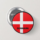 Denemarken Roundel-kwaliteitsvlag Ronde Button 5,7 Cm (Voorkant /achterkant)