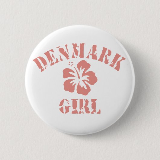 Denemarken Roze meisje Ronde Button 5,7 Cm (Voorkant)