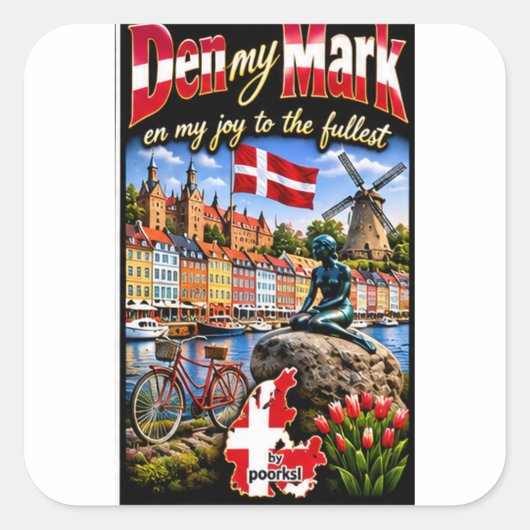 Denemarken sticker (Voorkant)