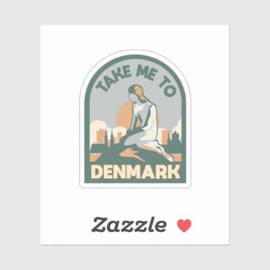 Denemarken sticker stickers (Vel)