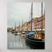 Denemarken, straatboten Nyhavn Poster (Voorkant)