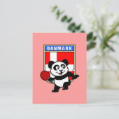 Denemarken Tennis Panda Briefkaart (Staand voorkant)