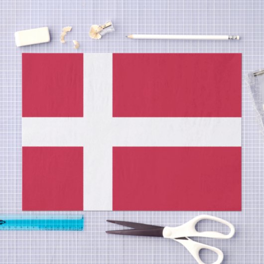 Denemarken tissuepapier, Deense Vlag tissuepapier (Craft)