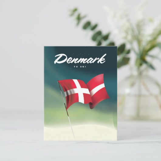 Denemarken "To ski" Reisposter (Staand voorkant)