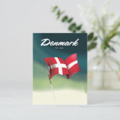 Denemarken "To ski" Reisposter Briefkaart (Staand voorkant)