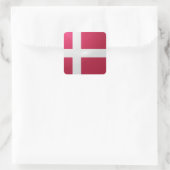 Denemarken vierkante glanzende vlag sticker (Tas)
