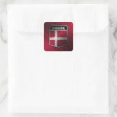 Denemarken Vierkante Sticker (Tas)