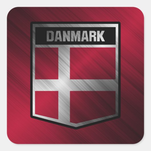 Denemarken Vierkante Sticker (Voorkant)
