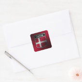 Denemarken Vierkante Sticker (Envelop)