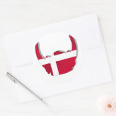 Denemarken Viking Dansk Helmet Ronde Sticker (Envelop)