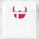 Denemarken Viking Dansk Helmet Ronde Sticker (Tas)