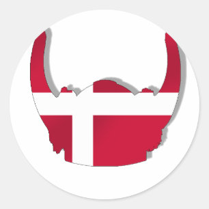 Denemarken Viking Dansk Helmet Ronde Sticker