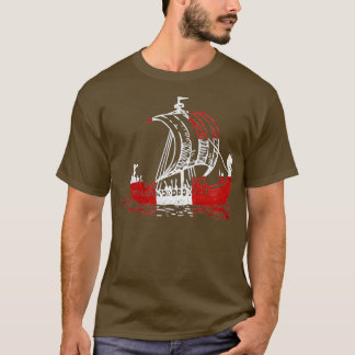 Denemarken Viking Deense vlag Vikings Denemarken T-shirt