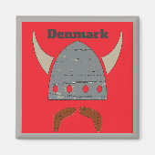 Denemarken, Viking Head Magneet (Voorkant)