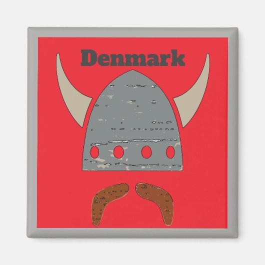 Denemarken, Viking Head Magneet (Voorkant)