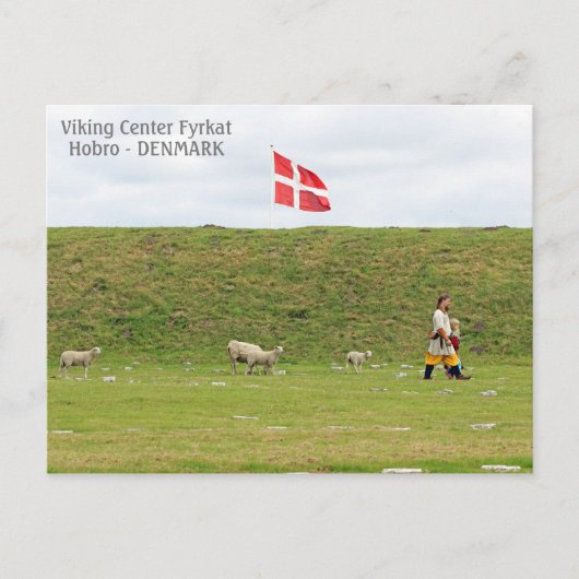 Denemarken, Viking Land Fyrkat Ansichtkaart! Briefkaart (Voorkant)