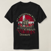 Denemarken Viking Ship Flag T-shirt (Design voorkant)