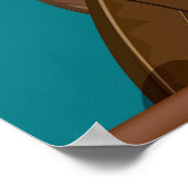 Denemarken Vikings grappige reisposter voor cartoo Poster (Hoek)