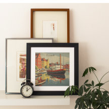 Denemarken Vintage Reisposter aanpasbaar