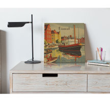 Denemarken Vintage Travel Poster aanpasbaar