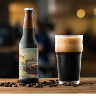 Denemarken Vintage Travel Poster aanpasbaar Bier Etiket