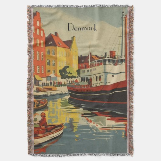 Denemarken Vintage Travel Poster aanpasbaar Deken (Voorkant Verticaal)