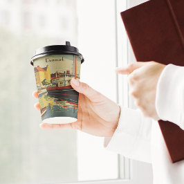 Denemarken Vintage Travel Poster aanpasbaar Papieren Bekers