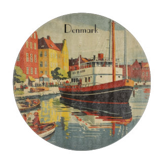 Denemarken Vintage Travel Poster aanpasbaar Snijplank