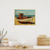 Denemarken Vissen Boat Poster (Keuken)