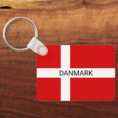 Denemarken vlag aangepaste sleutelhanger geschenk (Achterkant)