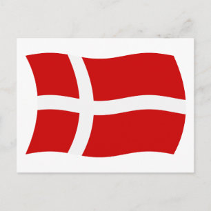Denemarken Vlag Ansichtkaart Briefkaart