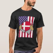 Denemarken vlag Bloed binnen mij Startprijs Deense T-shirt (Voorkant)