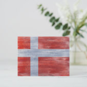 Denemarken vlag briefkaart (Staand voorkant)