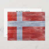 Denemarken vlag briefkaart (Voorkant / Achterkant)