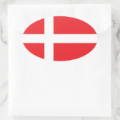 DENEMARKEN VLAG DANNEBROG OVALE STICKER (Tas)