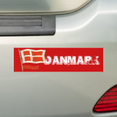 Denemarken  vlag Dansk fans geschenken Bumpersticker (Op auto)